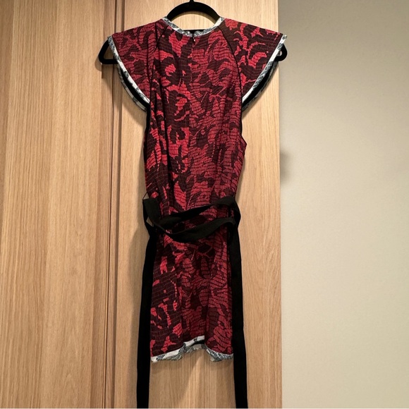 PROENZA SCHOULER Abstract-Print Silk Peplum Top - Size 10 - Picture 2 of 12